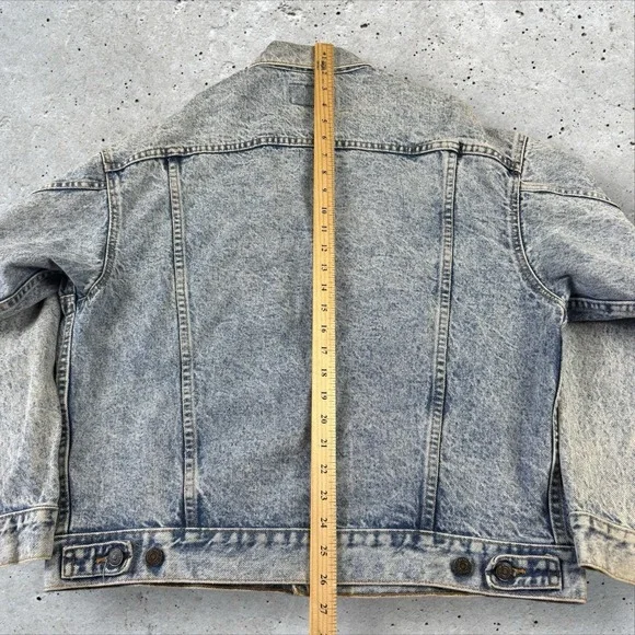 Vintage Levis‎ Denim Jacket Mens Large Acid Wash Type 3 Trucker USA 70507 0219